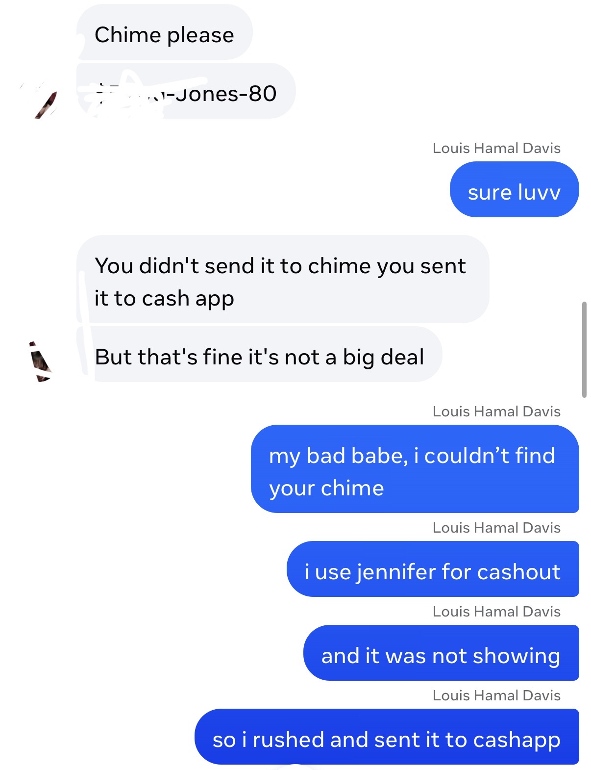 Chat screenshot showing a player payout being sent